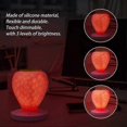 thumbnail image 2 of Luz de noche de fresa, linda luz de noche de silicona, luz de noche para niños, luz de noche LED, recargable por USB, control táctil de 3 modos (rosa), 2 of 5