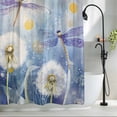 thumbnail image 2 of Dandelion Dragonfly Fabric Shower Curtain Spring Scenery Washable Shower Curtains for Bathroom, Waterproof Bath Curtain with Hooks Home Decor 36x72in, 2 of 8