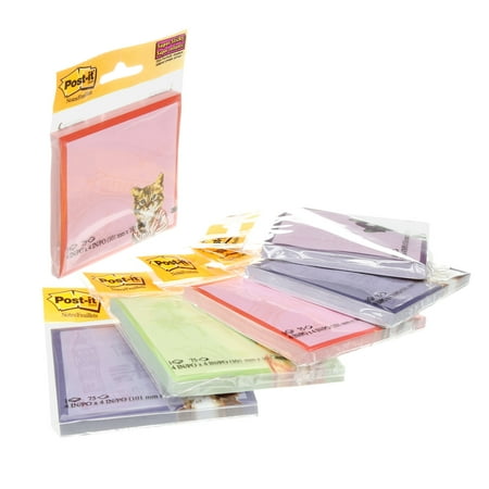 3M 6355-PET-CITY 3.9 x 3.8-inch Single Pad Pet Designs Post-It Notes