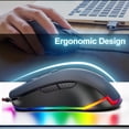 thumbnail image 3 of Ratón para juegos con retroiluminación LED V6 RGB 1000/1500/2000/3000/4000 DPI Ratón ergonómico USB para juegos para jugadores PC portátil Yotijar ratón para juegos con cable, 3 of 7