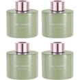 thumbnail image 1 of HARFINGTON 4pcs Empty Glass Diffuser Bottle 140ml/4.7oz Refillable Fragrance Accessories Aromatherapy Jar Container for Replacement Reed Diffuser DIY Home Bathroom Green with Gold Tone Cap, 1 of 6