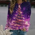 thumbnail image 4 of Christmas Sweatshirts for Women 2025 Long Sleeve Crewneck Xmas Holiday Graphic Sweatshirt Pullover Tops, 4 of 5
