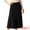 Black, variant on Women's Ribbed Knit A-Line Skirts Stretchy Sweater Midi Skirt M Dark Gray