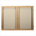 thumbnail image 3 of Ghent Traditional Enclosed 2-Door Fabric Bulletin Board, 36" x 60", Gray, Satin Aluminum Frame, 3 of 4