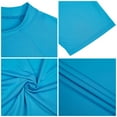 thumbnail image 5 of Weilanxin Swim Shirts Short Sleeve for Men Quick Dry Running UPF50+ Sun Protection Rash Guard Top BT3-SkyBlue 2XL, 5 of 7