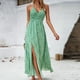 thumbnail image 1 of Puntoco Vestidos Mujer Verano Mujer Moda Sin Mangas Cuello En V Estilo De Vacaciones Impresión Vestido Largo Suelto, 1 of 8