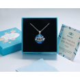 thumbnail image 5 of Collar de plata con forma de ojo malvado para mujer, colgante de ojo malvado con cristal circular como regalo de joyería para protección contra el mal de ojo, collar Nazar hecho a mano - Modelo cod, 5 of 5