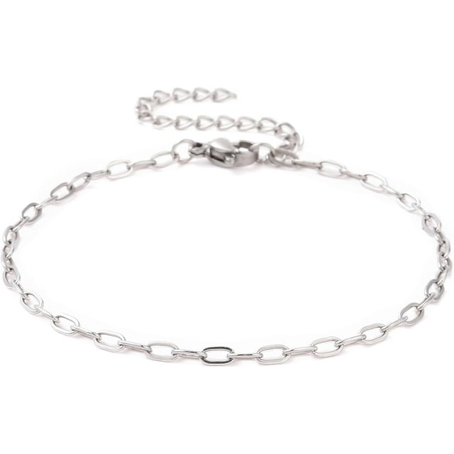 10 pulseras de cadena de acero inoxidable 304 para hombre y mujer, pulseras de metal de colores, accesorios de joyería