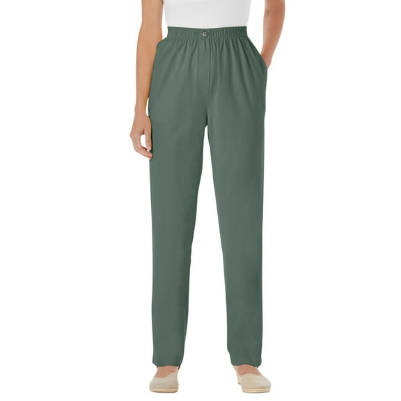 Woman Within Plus Size 7-Day Straight-Leg Elastic-Waist Denim Jean (Petite & Tall Available)