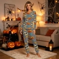 thumbnail image 2 of RMGVDSD Womens Pajama Sets Halloween Print Ladies Pajamas Long Sleeve Top and Long Pants Cozy Sleepwear 2 Piece Loungewear Nightwear Fall Outfits, 2 of 4