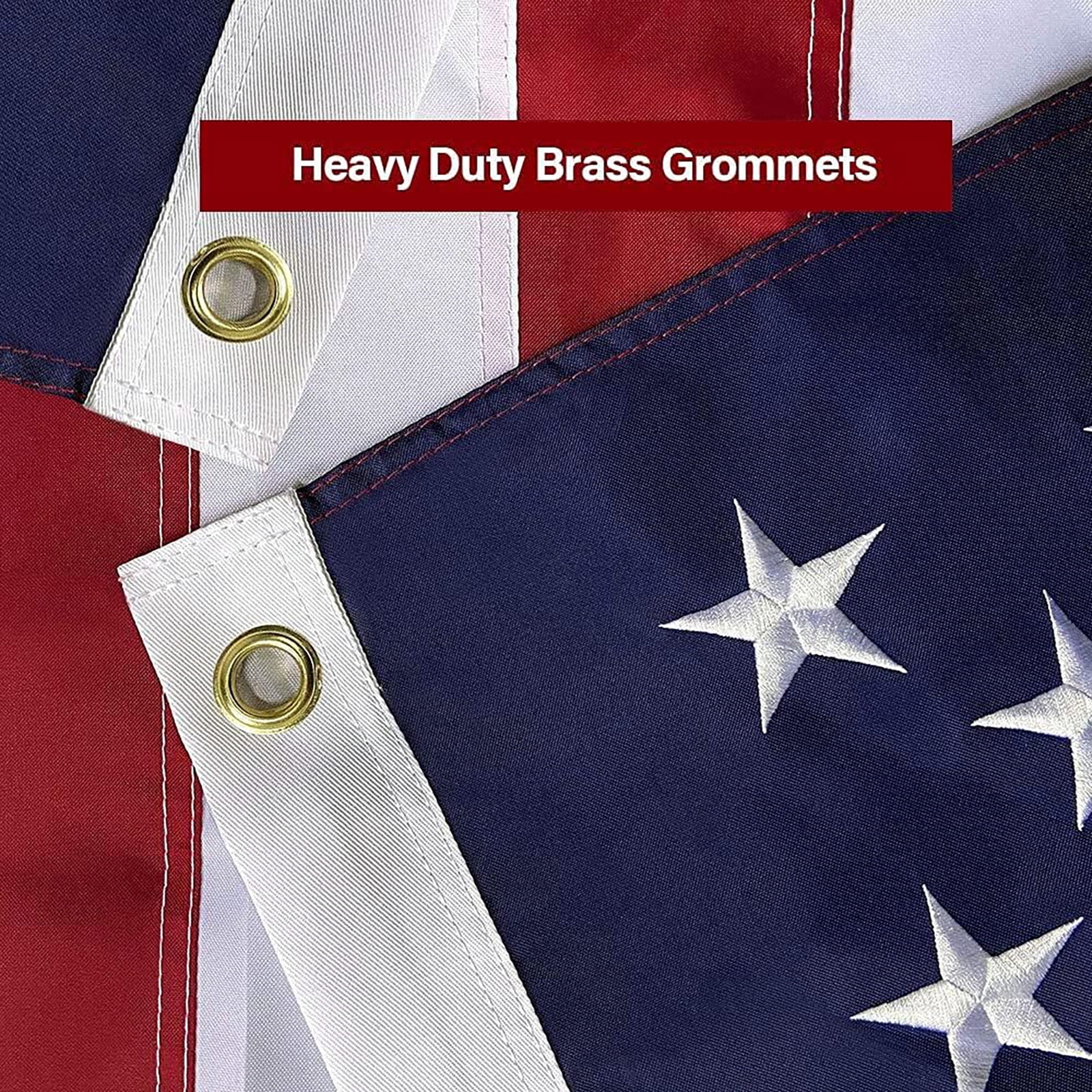 Oneluffy American Flag 3x5 FT Outdoor Double Sided Polyester US Flags with 2 Brass Grommets Vivid Color Decor for Outdoor Indoor