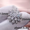 thumbnail image 3 of EOEMY Gorgeous 925 Silver Filled Stud Earring Cubic Zircon Women Wedding Party Jewelry-Clear+Rose Gold, 3 of 8