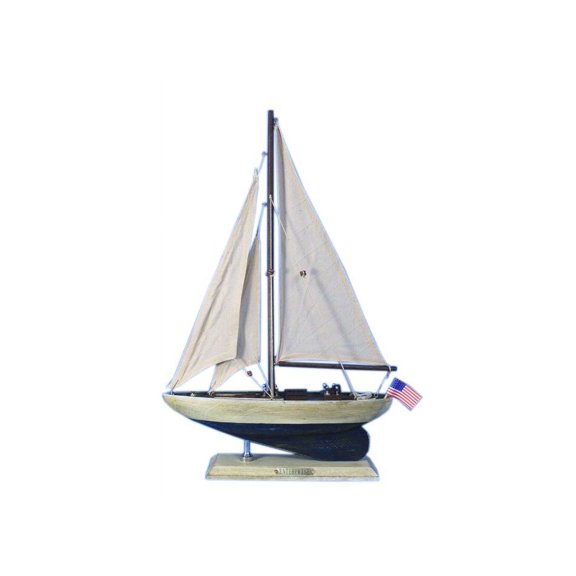 Rustic Enterprise 16" - Vintage Model Sail Boat - Decorative Wooden Sailboat - Nautical Decoration - Sailboat Decor