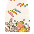 thumbnail image 2 of Wooowa Easter Festival Theme Table Runner with Bunny Egg Floral Print, for Holiday Party Dining Table and Home Scene Decoration, 2 of 6