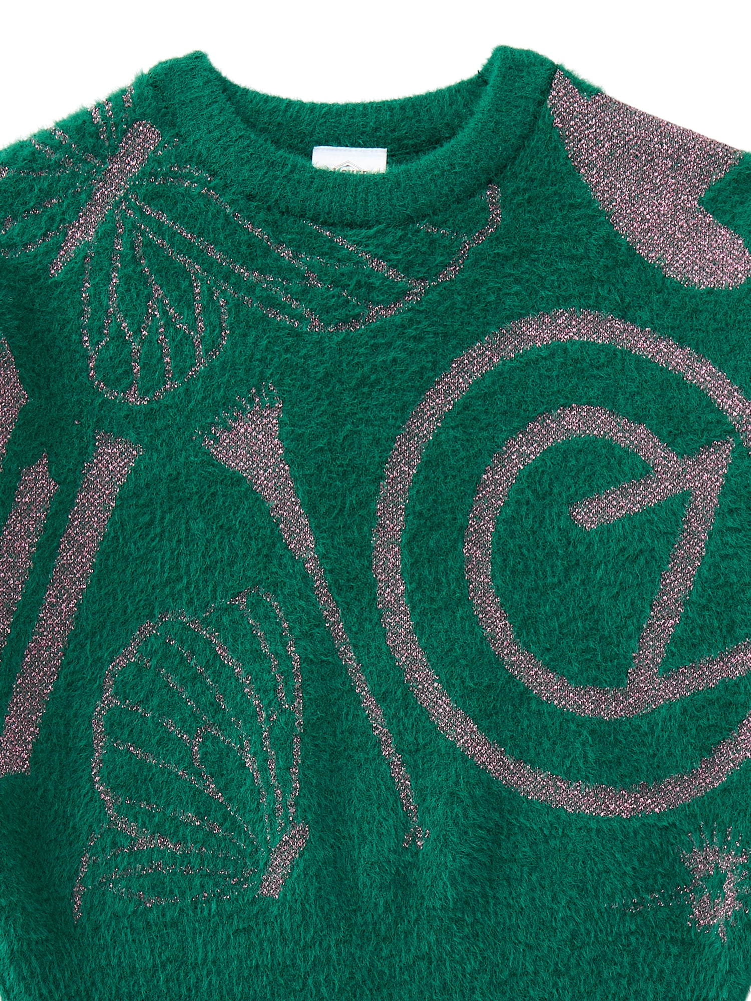 Wicked: For Good Girls Graphic Eyelash Knit Glitter Sweater, Sizes 4-16