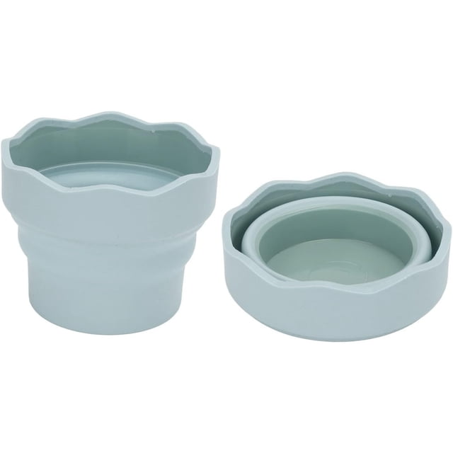 Lavadora de pinceles plegable, cubeta de lavado de silicona portátil, portacepillos, limpiador, taza de agua para pintura al óleo de acuarela