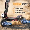thumbnail image 6 of JUN LING Off Road Electric Scooter for Adults - 7000W Dual Motor 12" Tires, up to 55MPH & 62Miles Range Fast & Heavy Duty E Scooter, 6 of 10