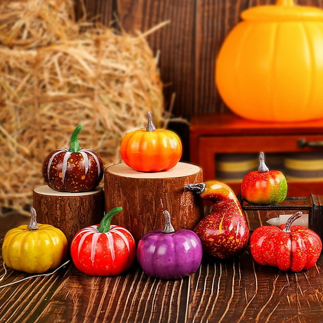 HaoXun Realistic Foam Pumpkin Decoration for Thanksgiving, Fall Home Decor – Durable Simulation Vegetable Ornament for Restaurant, Wedding, Party Window Props