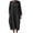 Black, variant on Tqcoqu Women's Crew Neck Cotton Linen Midi Dress with Pocket,Loose Fit Side Crinkle Texture Casual Long Tunic Dress