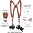 thumbnail image 2 of Camera Strap Accessories for Two-Cameras \\u2013 Dual Shoulder Leather Harness \\u2013 Multi Camera Gear for DSLR/SLR strap by ZMLEVE, 2 of 7