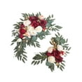 thumbnail image 4 of 2 piezas Flores de esquina Flores artificiales Flower Garland Boda Arco Flores Decoración de letreros de bienvenida para cumpleaños navideño, 4 of 9