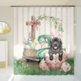 thumbnail image 3 of Easter Egg Newfoundland Bunny Ear Welcome Spring Truck Shower Curtain Newfie Dog Lover Gifts Waterproof Bathroom Bathtub Curtain - 12002, 3 of 5