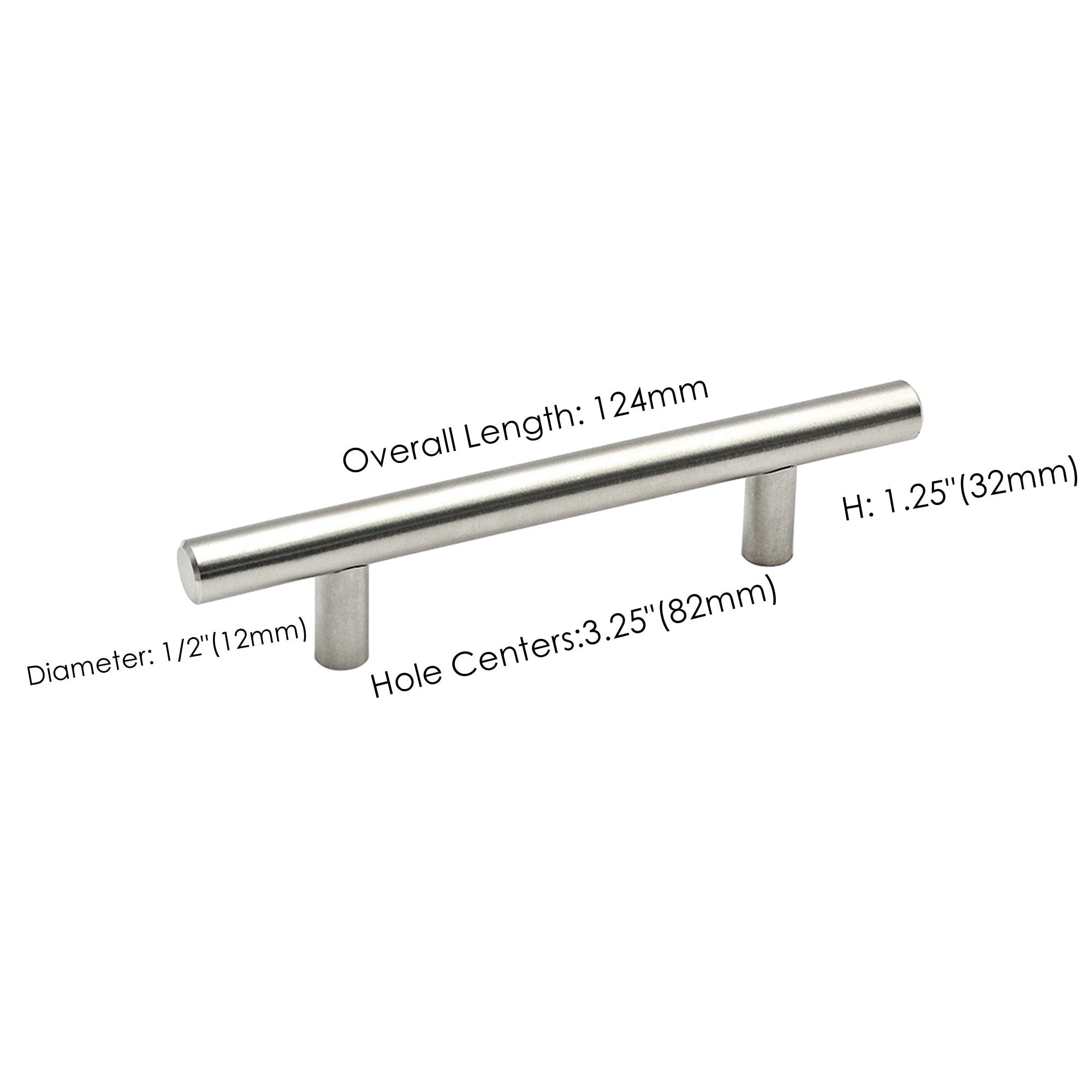 Fitviso 10 Pack 3.25 inch Center to Center Brushed Nickel Cabinet Handles