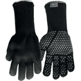 thumbnail image 3 of Expert Grill Silicone Dotted Heat Resistant BBQ Gloves, Black Color, One Size, 3 of 7