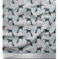 thumbnail image 1 of Soimoi Gray Cotton Jersey Fabric Dolphin & Bubbles Ocean Printed Craft Fabric by the Yard 64 Inch Wide, 1 of 3