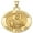 Yellow, variant on Saint Joshua Religious Medal - 1 Inch Size of a Quarter -Sterling Silver