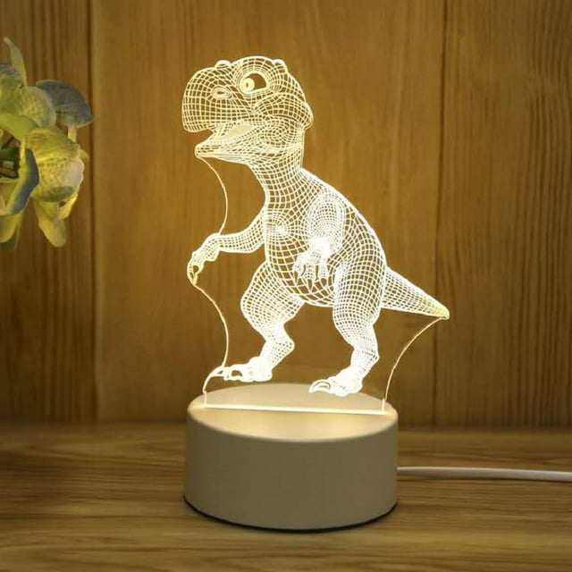 Luz nocturna acrílica 3D, regalo de fiesta del Día de San Valentín de Navidad, atmósfera de dibujos animados para niños, luz LED con logotipo personalizado