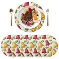 thumbnail image 3 of Ryvnso Christmas Bells Round Plate Mats Dining Table Placemat 1 Piece for Holiday Decoration, 3 of 7