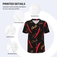 thumbnail image 4 of Daiia Hot Chili Mens Baseball Jersey Button Down Shirts Short Sleeve Sports Uniforms-3X-Large, 4 of 9