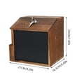 thumbnail image 2 of Clispeed Wall Mountable Wooden Mailbox for Classroom, Dark Brown Comment Box, Single Piece Organizer, 2 of 8
