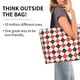 thumbnail image 2 of Fotbe Red and black argyle Bolsa Tote Estética de Lona con Estampado para Mujer - Bolsa Reutilizable de Hombro Casual para Vacaciones, Compras, Trabajo y Gimnasio, 2 of 8