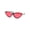 Black Red, variant on Womens Mod Shield Cat Eye Plastic Sunglasses All Black