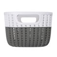 thumbnail image 5 of Simplify 4 Pack 2-Tone Decorative Small Storage Basket in Grey, 5 of 6