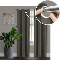 Better Homes & Gardens Simon Solid Textured Curtain Panel, Grey, 40" W x 84" L