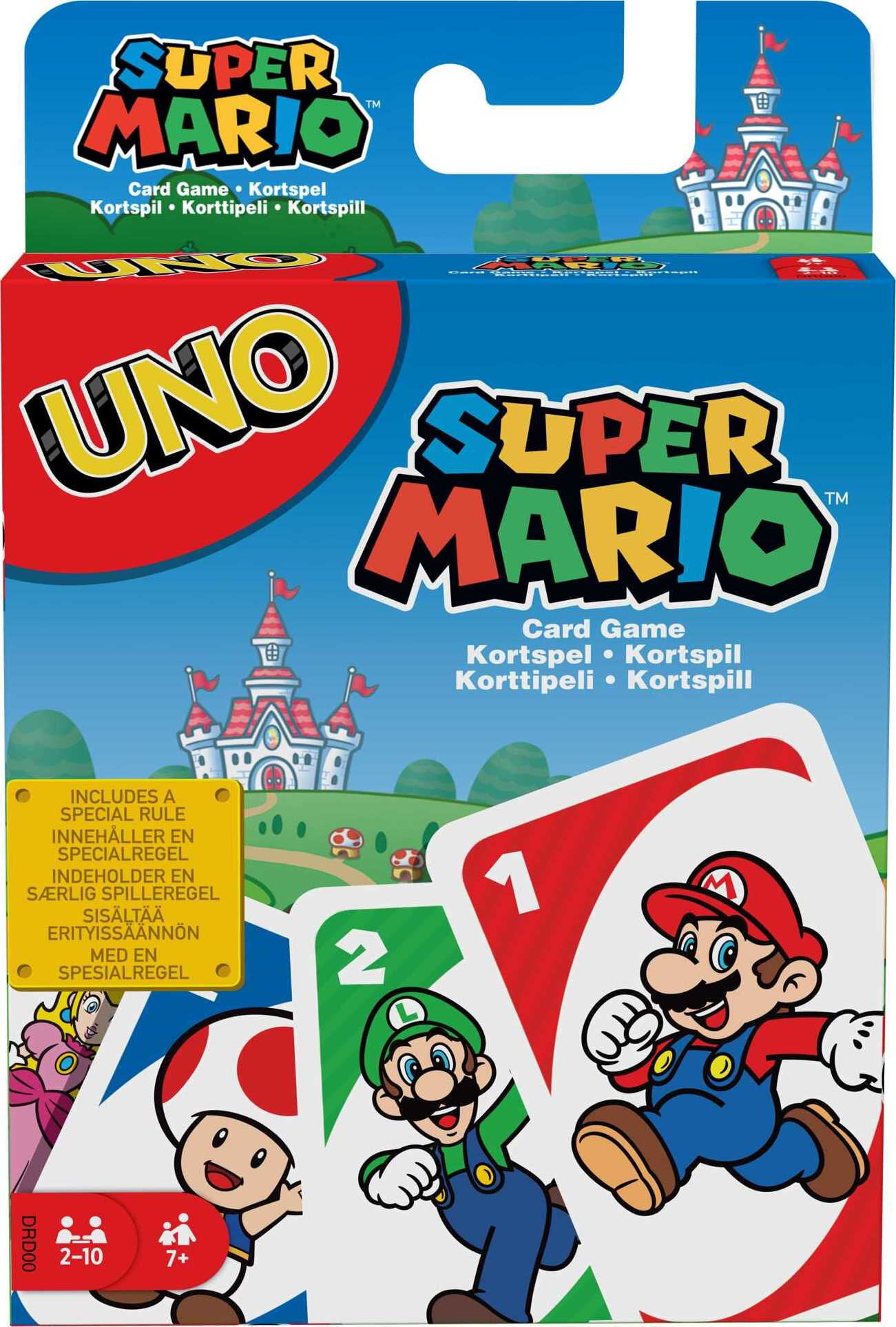 UNO Card Game Super Mario Theme for 2-10 Players Ages 7Y+