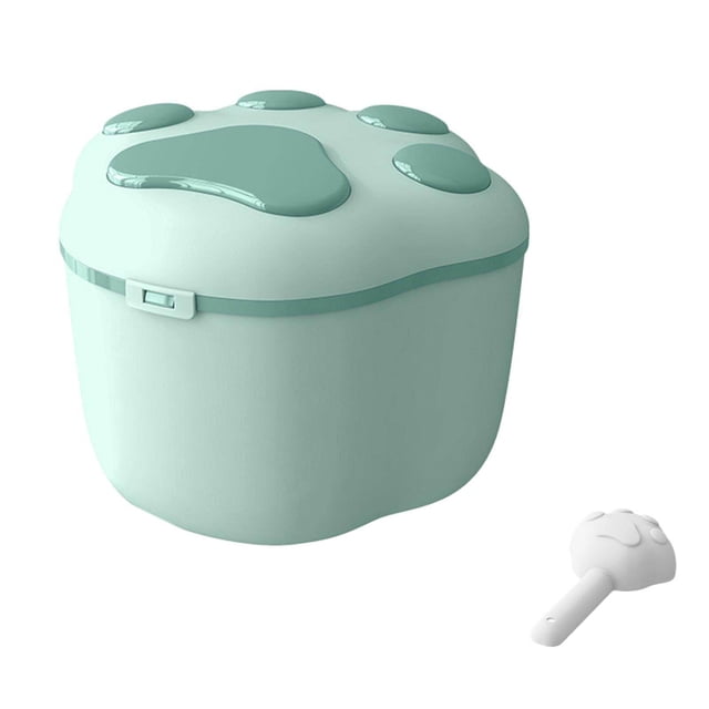 pitrice 10KG Dog Food Storage Container Cereal Rice Case Organizer Sealed Can Green