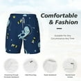 thumbnail image 5 of Lsque Mens Swim Trunks Space Dinosaur Pattern - Bathing Suit Compression Liner - Beach Swim Shorts Swimwear - (S-3XL) - Stretch Quick Dry -3X-Large, 5 of 9