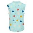 thumbnail image 5 of DHFJKG Polo Shirts For Women Polka Dot Sleeveless Turndown Collar Loose Fit Stretchy Soft Golf Tennis Shirts Trendy Tops, 5 of 5