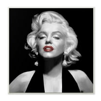The Stupell Home Decor Collection Marilyn Red Lips Illustration Wall Plaque Art, 12 x 0.5 x 12