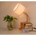 thumbnail image 1 of Lámpara de escritorio encantadora, lámparas de mesa únicas, lámpara de mesita de noche de madera, lámpara de persona divertida y divertida, robot de madera, lámparas lindas para dormitorios, 1 of 5