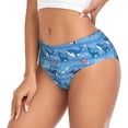 thumbnail image 2 of Balery Blue Fish Ropa Interior de Algodón para Mujer con Dibujo – Braguitas Cómodas y Elásticas, Estilo Clásico-Large, 2 of 6