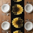 thumbnail image 6 of Yellow Sunflowers Table Runner - 70 Inch Long, Kitchen Dining Table Runner Dresser Scarves, Floral Rustic Abstract Black Farmhouse Decor for Coffee Tables Wedding Party Banquet, 6 of 8