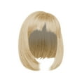 thumbnail image 2 of wigs human hair Gold wig Head Wig with Full Bangs and Golden Short Hair Suitable for Women and Girls' Wigs, 2 of 6