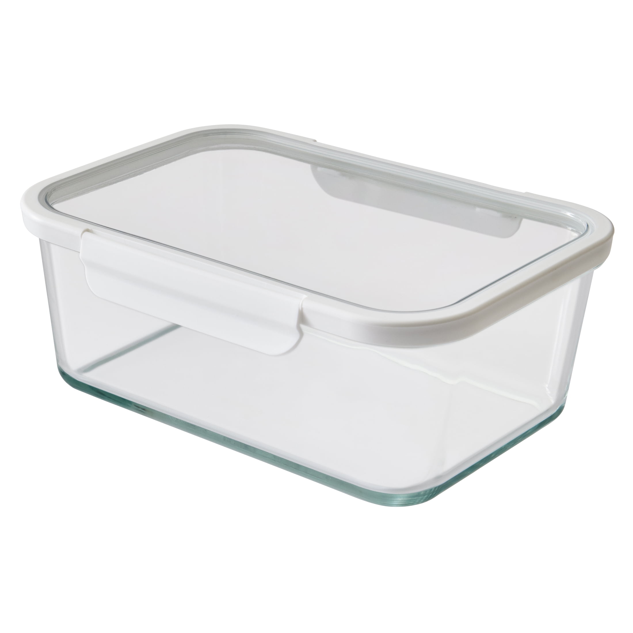 (2 pack) Better Homes & Gardens 10 Cup Rectangle Glass Food Storage Container with Tritan Lid