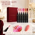 thumbnail image 3 of Water Nail Polish Pen Set, 6 Colors Air Dry Nail Art Pens, No UV Lamp Needed, Quick-Drying & Vibrant Color Payoff, Portable Nail Art Studio for Teens, Perfect for Gifting, 30ml Each, Style N, 3 of 6