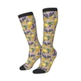 thumbnail image 2 of Balery Lavender Flowers Printed Novelty Socks Men's Women's Crew Socks Sports Socks Knee High Socks Cotton Socks Quirky and Cool Socks, 2 of 9